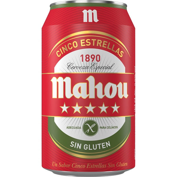 CERVEZA MAHOU SIN GLUTEN LATA 33 CL X24