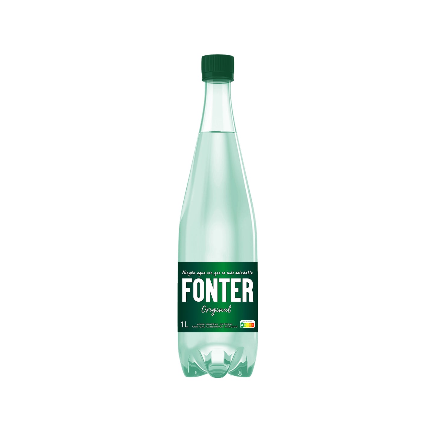 CAJA 6 UNIDADES AGUA FONTER CON GAS BOTELLA DE 1L
