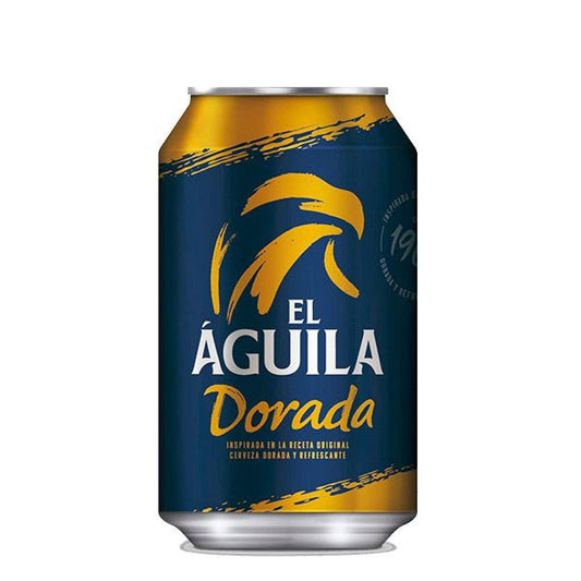 Cerveza El Águila Dorada lata de 33cl x24
