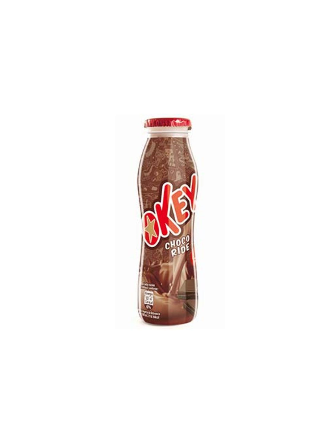 CAJA 18 UNIDADES OKEY CHOCOLATE BOTELLA 18CL