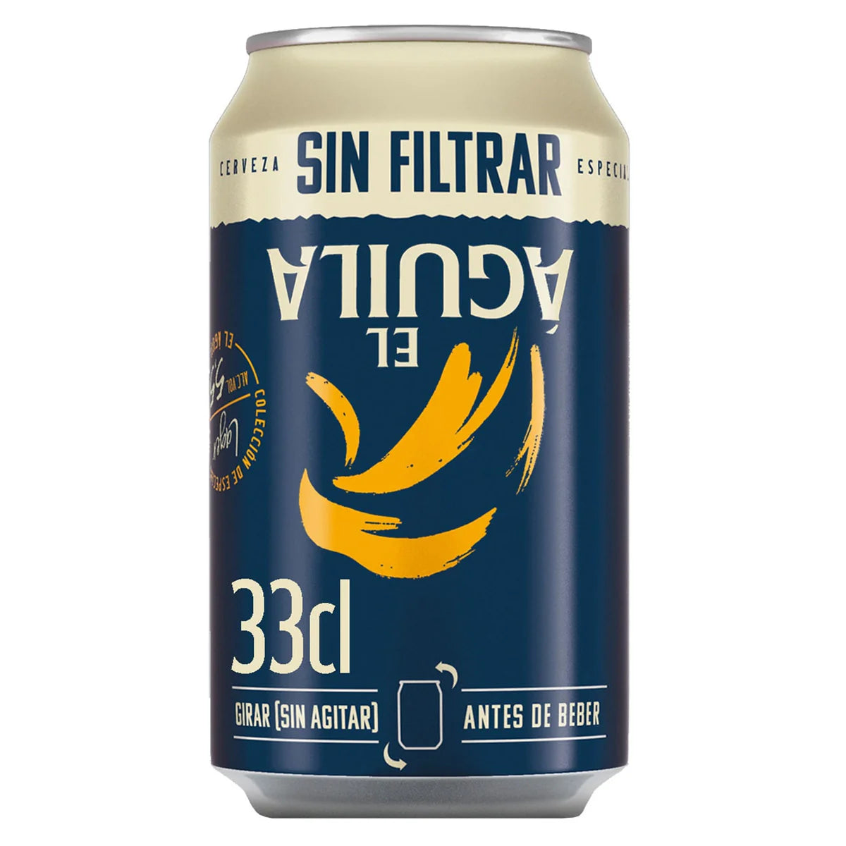CERVEZA ÁGUILA SIN FILTRAR 33 CL LATA X24