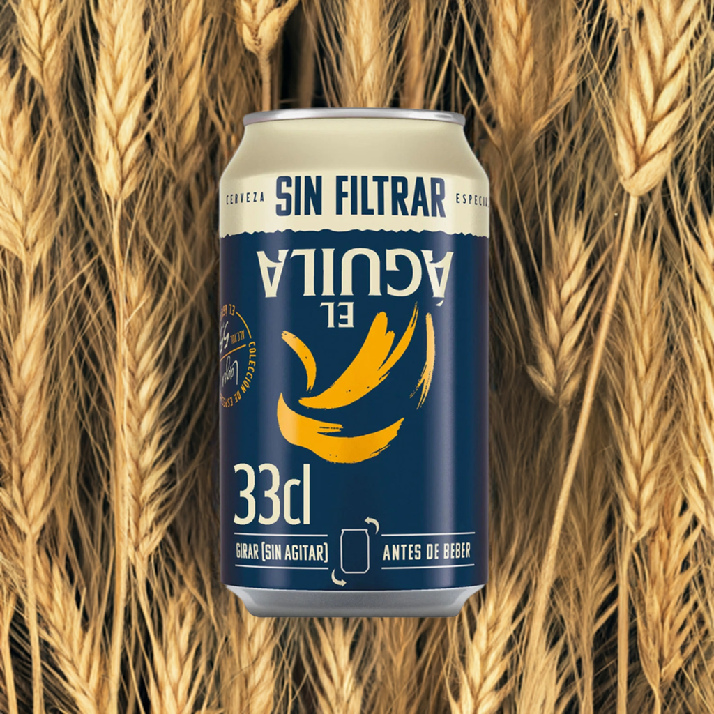 CERVEZA ÁGUILA SIN FILTRAR 33 CL LATA X24