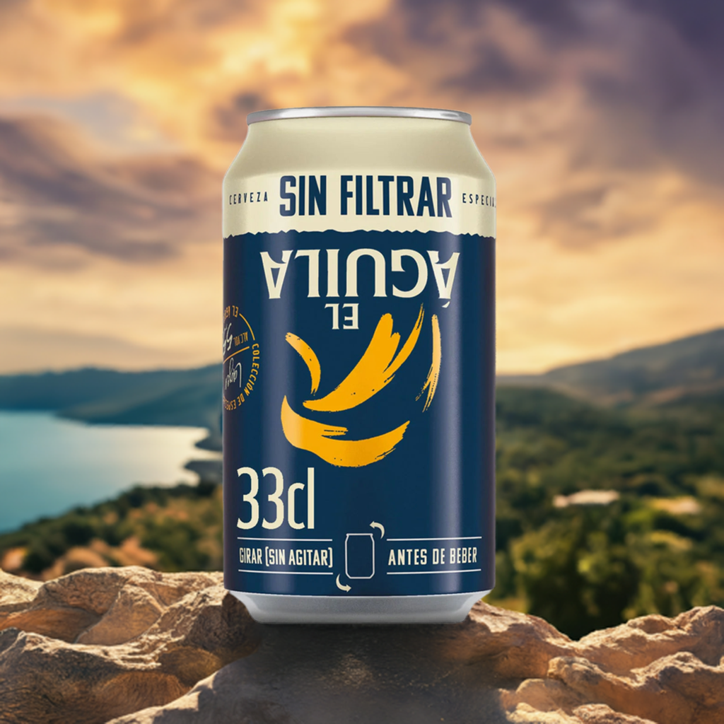 CERVEZA ÁGUILA SIN FILTRAR 33 CL LATA X24