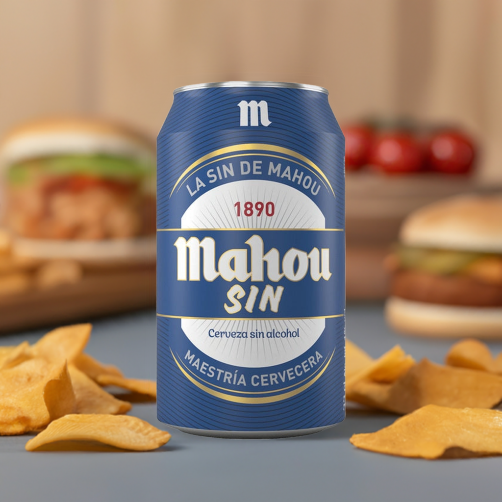 Cerveza Mahou SIN en lata 24x33cl - Bodegas Oviedo