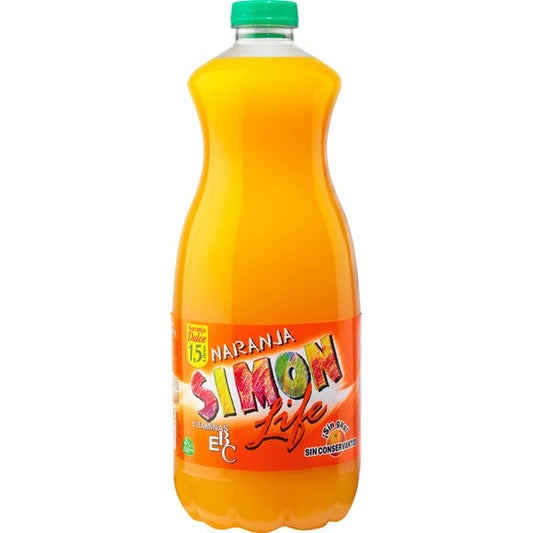 SIMON LIFE NARANJA BOTELLA 1.5L X 6 - Bodegas Oviedo