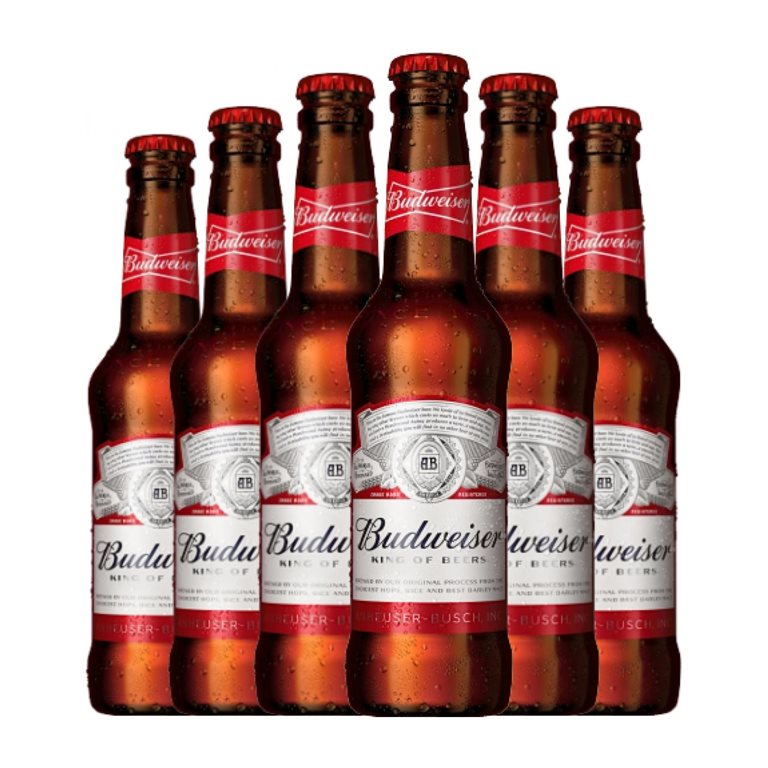 CAJA 24 UNIDADES CERVEZA BUDWEISER BOTELLIN 33CL