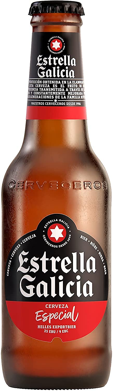 CAJA 24 UNIDADES CERVEZA ESTRELLA GALICIA BOTELLIN 25CL