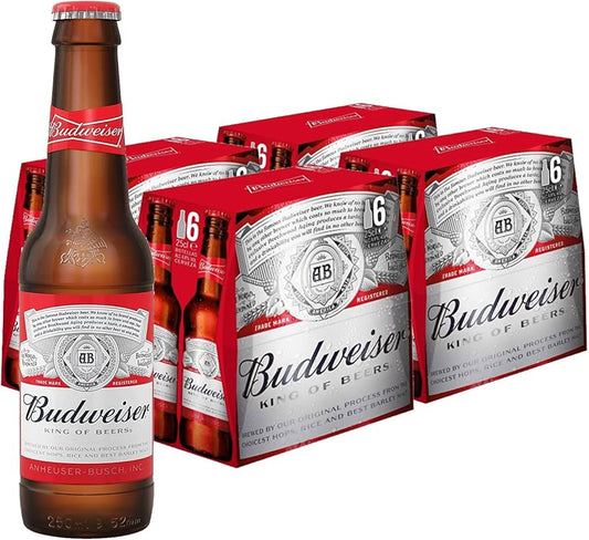 CAJA 24 UNIDADES CERVEZA BUDWESER BOTELLIN 25 CL