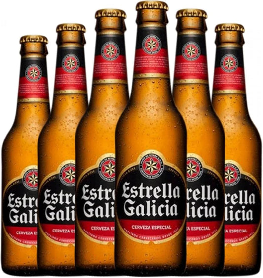 CAJA 24 UNIDADES CERVEZA ESTRELLA GALICIA BOTELLIN 33CL