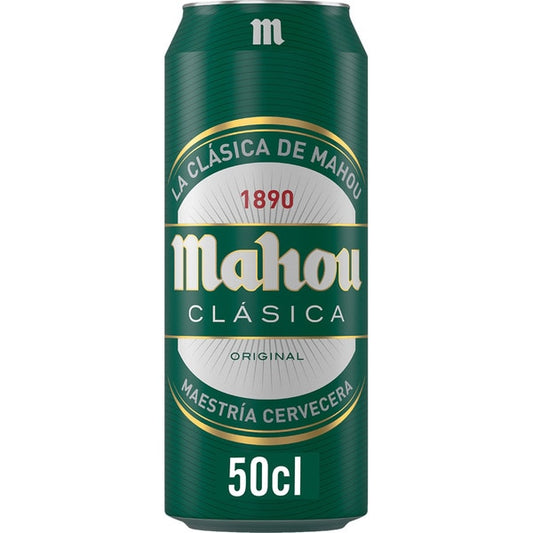 CERVEZA MAHOU CLÁSICA LATA 50CL X24