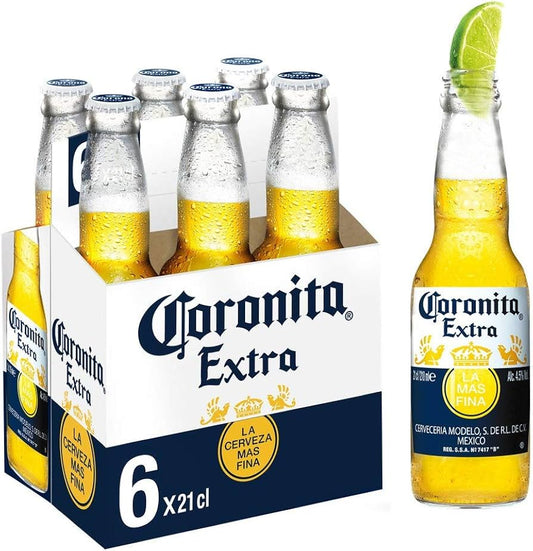 CAJA 24 UNIDADES CERVEZA CORONITA BOTELLIN 21CL