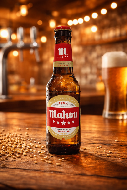 Cerveza Mahou 5 Estrellas Botellín Retornable x30