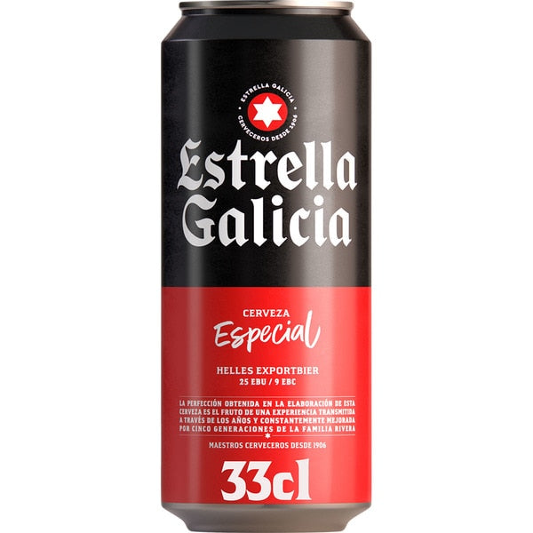 CERVEZA ESTRELLA GALICIA 33 CL LATA X24