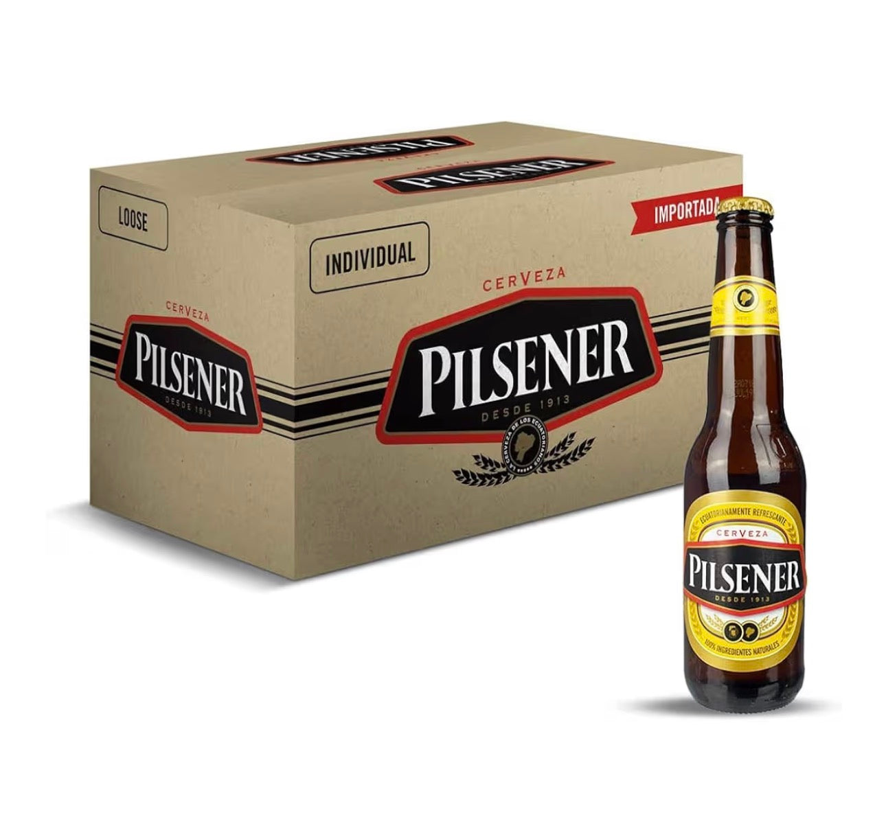 Cerveza Pilsener Ecuador, Tercio 33cl