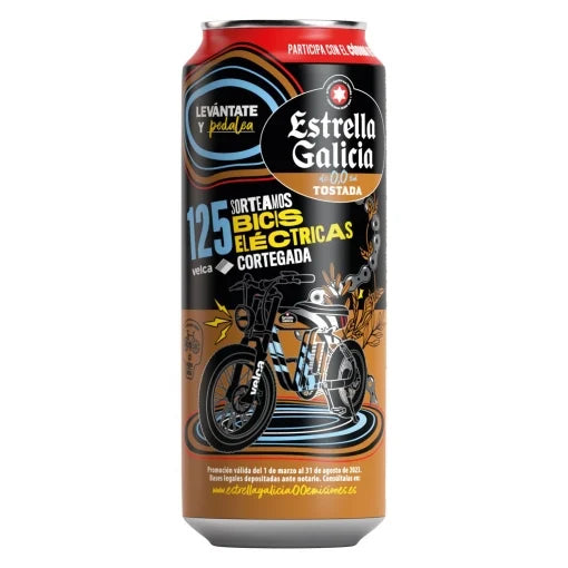 Cerveza Estrella Galicia 0,0 Tostada Lata 33cl x24