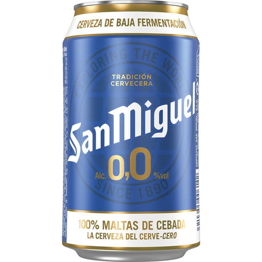 Cerveza San Miguel 0,0 Lata 33cl x24