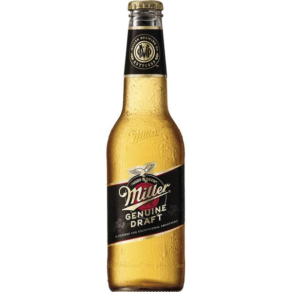 CAJA 24 UNIDADES CERVEZA MILLER GENUINE DRAFT BOTELLIN 33 CL