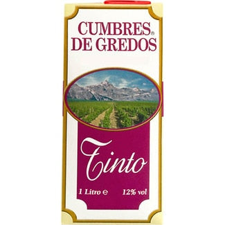 Vino Tinto Cumbres de Gredos BRICK 12x1L - Bodegas Oviedo