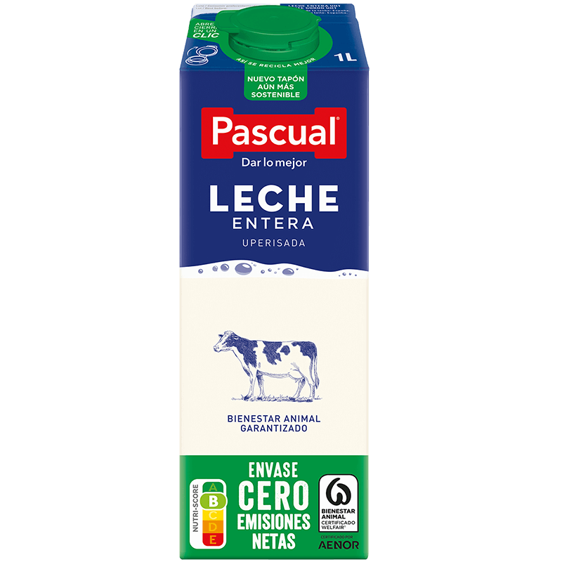 CAJA 6 UNIDADES LECHE PASCUAL ENTERA BRIK 1L