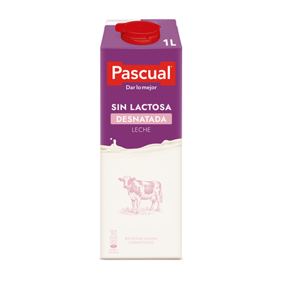 Leche Pascual Sin Lactosa Desnatada 1L
