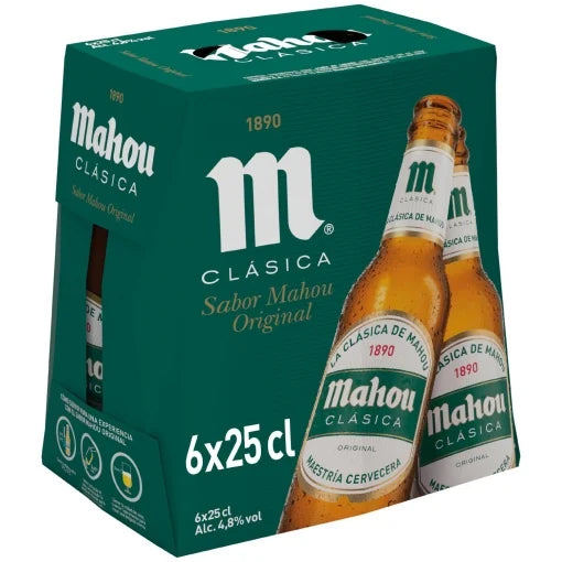 CERVEZA MAHOU CLÁSICA BOTELLIN 25 CL X24