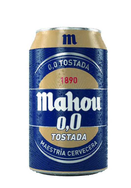 CERVEZA MAHOU TOSTADA 0.0 LATA 33CL X24