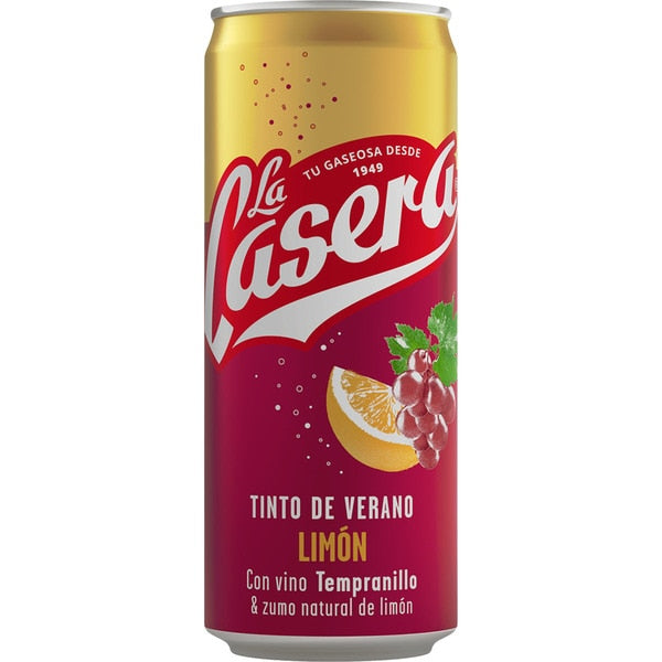 TINTO DE VERANO CON LIMÓN LA CASERA LATA 33 CL X24